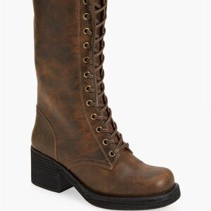 NWT.  Jeffrey Campbell Tyro Brown Lace-Up Women's Boots
